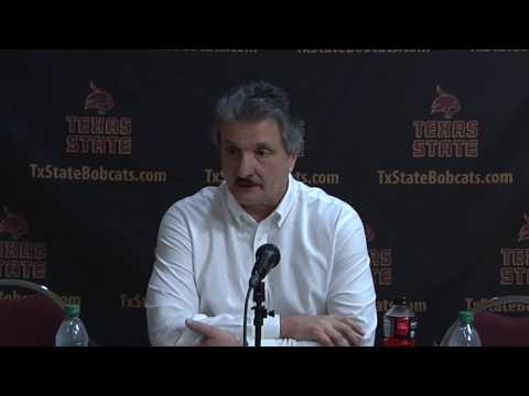 Texas State MBB Postgame vs Arkansas State - Danny Kaspar