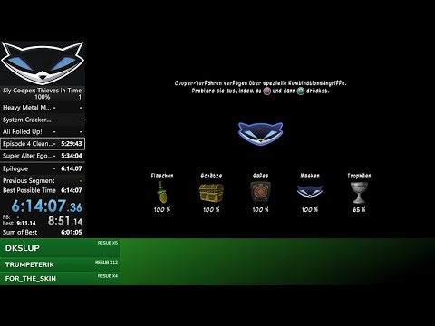 Sly Cooper: Thieves in Time 100% in 6:14:07