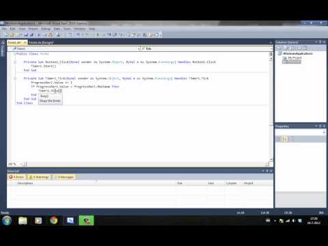 Vb Net Progressbar Tutorial Commentary