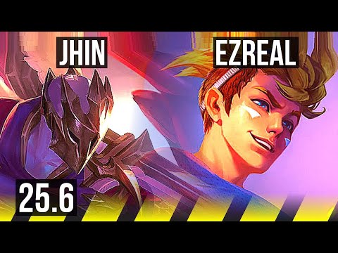 JHIN & Bard vs EZREAL & Karma (ADC) | 17/3/11, 44k DMG, 4k comeback, Godlike | KR Master | 25.6