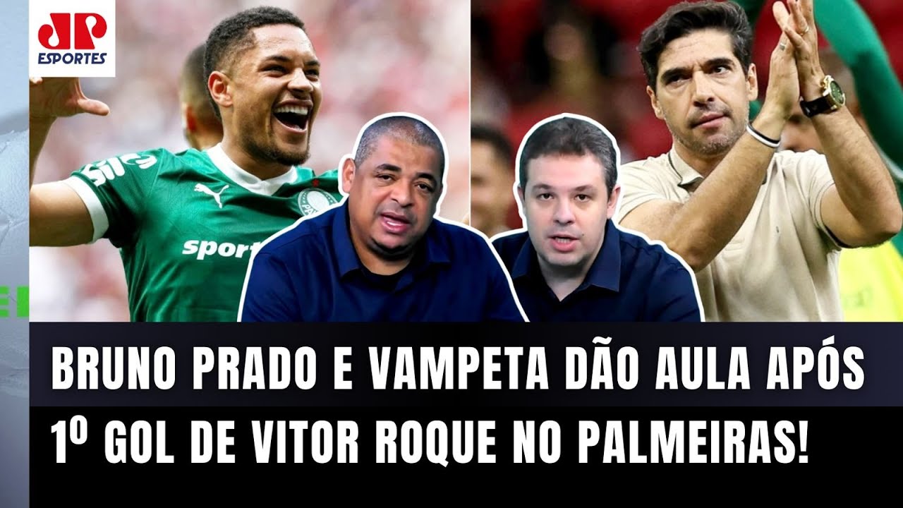 "O Palmeiras NÃO PENSA ASSIM e É UM MÉRITO! Esse GOL do Vitor Roque..." Bruno Prado e Vamp DÃO AULA!