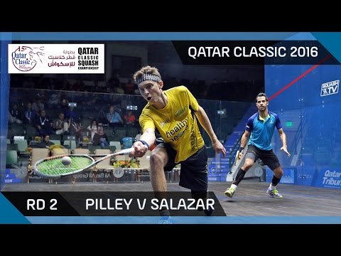 Squash: Pilley v Salazar - Qatar Classic Rd 2 Highlights