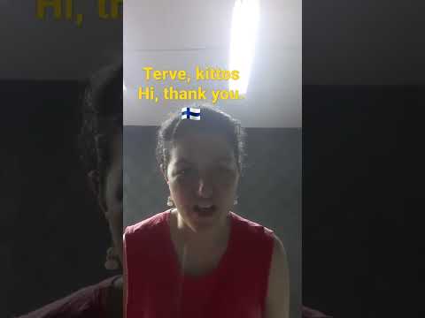 Hi and Thank you in Finnish language 🇫🇮 #finnish #language #polyglot