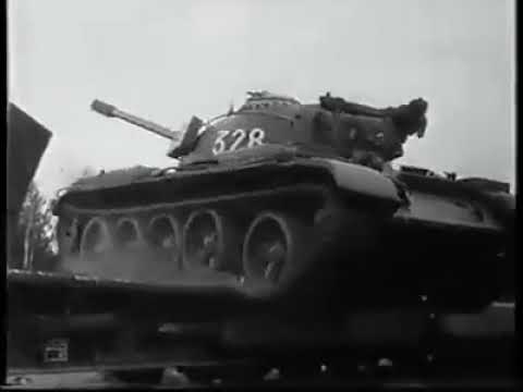 T-55 tanks at a military exercise somewhere in the GDR