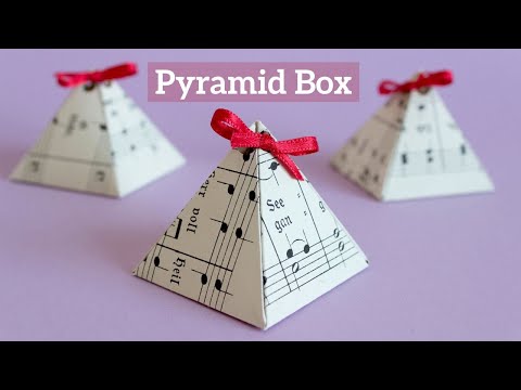 Paper Pyramid Box Tutorial | DIY Triangle Gift Box