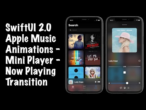 SwiftUI 2.0 Apple Music Animations - Mini Player - Now Playing Transition - SwiftUI Tutorials