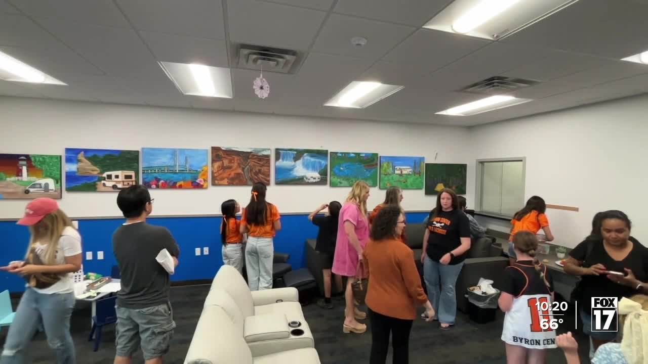 Unique art gallery showcases student talent at Camping World in Byron Center