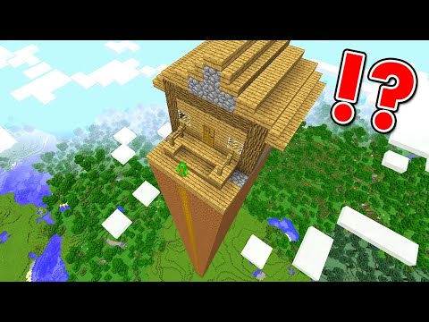 Climbing THE SECRET TOWER HOUSE - Minecraft