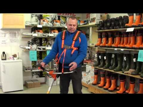 Metsolan Metsäkoulu 1, Raivaussahan valjaiden säätö