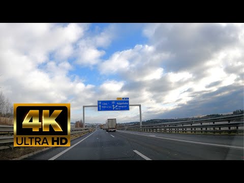 Haag am Hausruck to Megenhofen, Österreich, Autobahn A8, Austria, Highway A8 - 4K