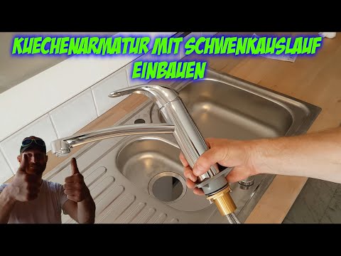 Küchenarmatur einbauen : Hansgrohe Focus mit Schwenkauslauf und Einhebelmischer / Hochdruck