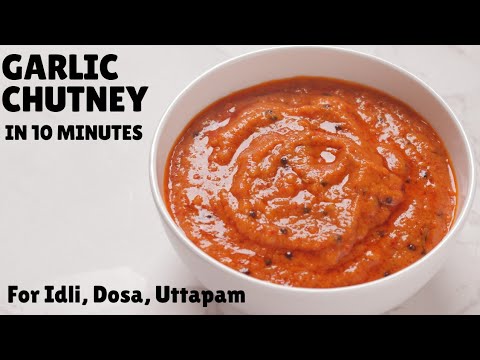 This GARLIC CHUTNEY For Idli/Dosa Is The Tasiest Chutney You Will Ever Have!!! Poondu Chutney Recipe