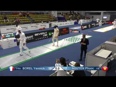 2018 242 T64 24 M E Individual Wuxi World Championships GREEN NGUYEN VIE vs BOREL FRA