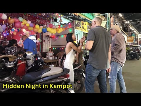 🌙 Nightlife in Cambodia 2025 - Hidden Place in Kampot After Dark | A Secret Night Experience