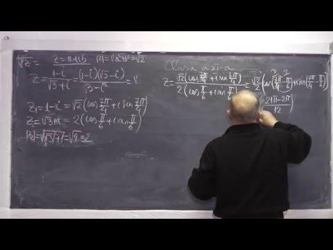 Lectia 864 - Operatii cu numere complexe sub forma trigonometrica Inversa unei matrice - Clasa 11