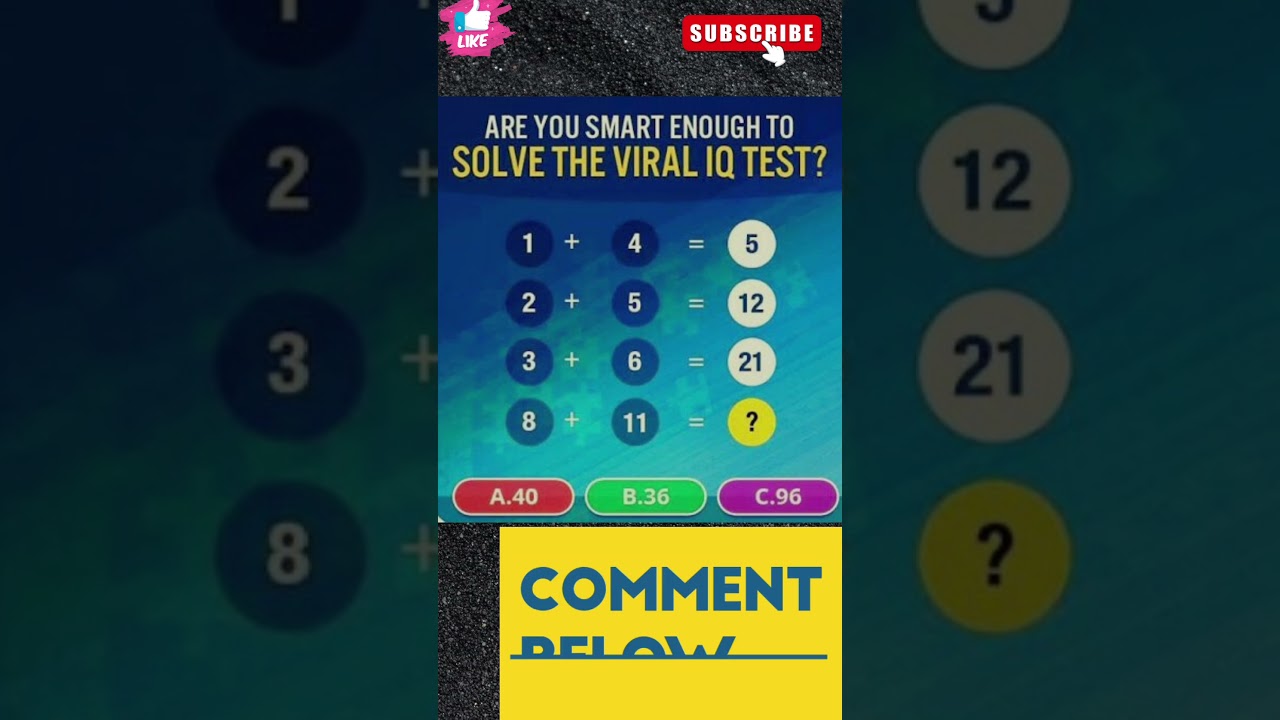 Viral IQ Test #iqtest #maths #puzzle #trending #challenge #viralchallenge #shortvideo #shorts #short