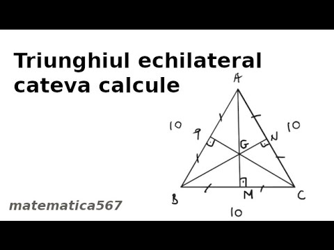 Triunghiul echilateral cateva calcule
