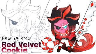 How to draw Red Velvet Cookie | Cookie Run Kingdom | Drawing Tutorial