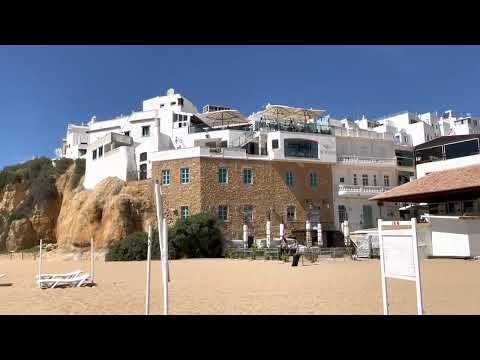 DANGEROUS. Walking from Albufeira Marina Portugal to the Strip over the beach.