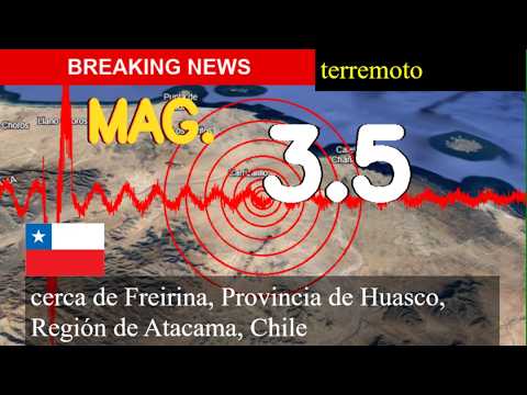 😱🚨 Terremoto Hoy: ¡Justo Ahora! Magnitud 3,5 Cerca De Freirina, Provincia De Huasco, Región De Ataca
