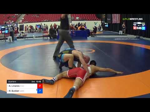 2018 Marine Corps US Open/Senior Men's Greco-Roman 67 Quarters - Anthonie Linares (NYAC) Vs. Raymo