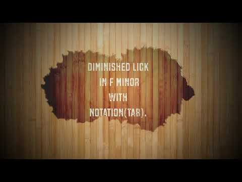 Diminished sounding lick in Fm. (with Notation/Tab)