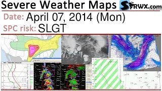 preview picture of video 'Severe Weather Maps for April 07, 2014 (Mon) - SPC Risk: SLGT'