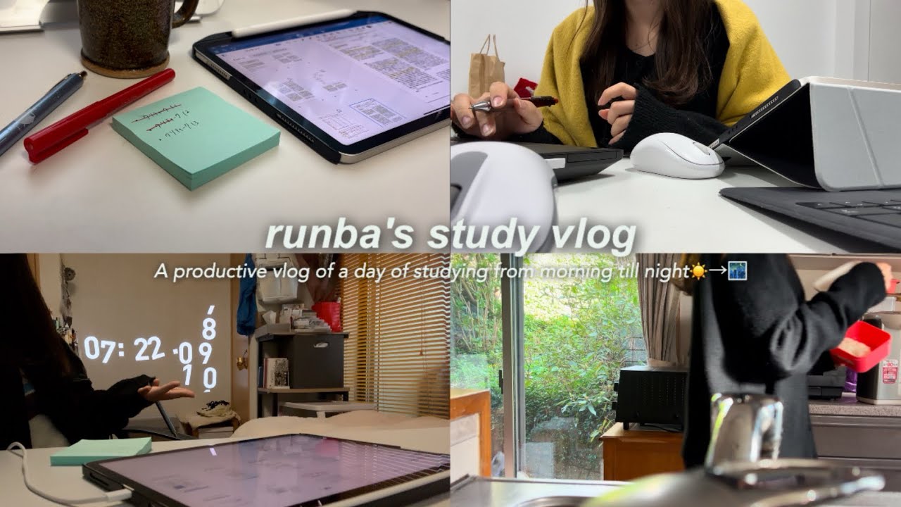 ENG) 👩🏻‍💻 study vlog｜6:00起きの１日勉強ブイログ🗒️｜ 🏠→🏫→ﾊﾞｲﾄ→🏫｜看護大学院生｜my productive uni life in Japan
