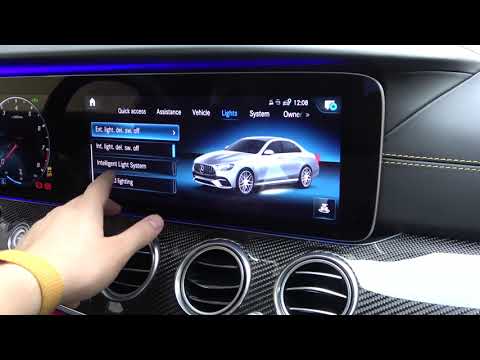 Part of a video titled How to Turn On or Off Inteligent Light System In Mercedes E Class