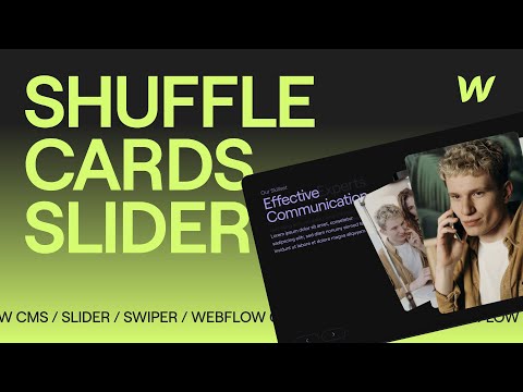 Card Shuffle Slider in Webflow