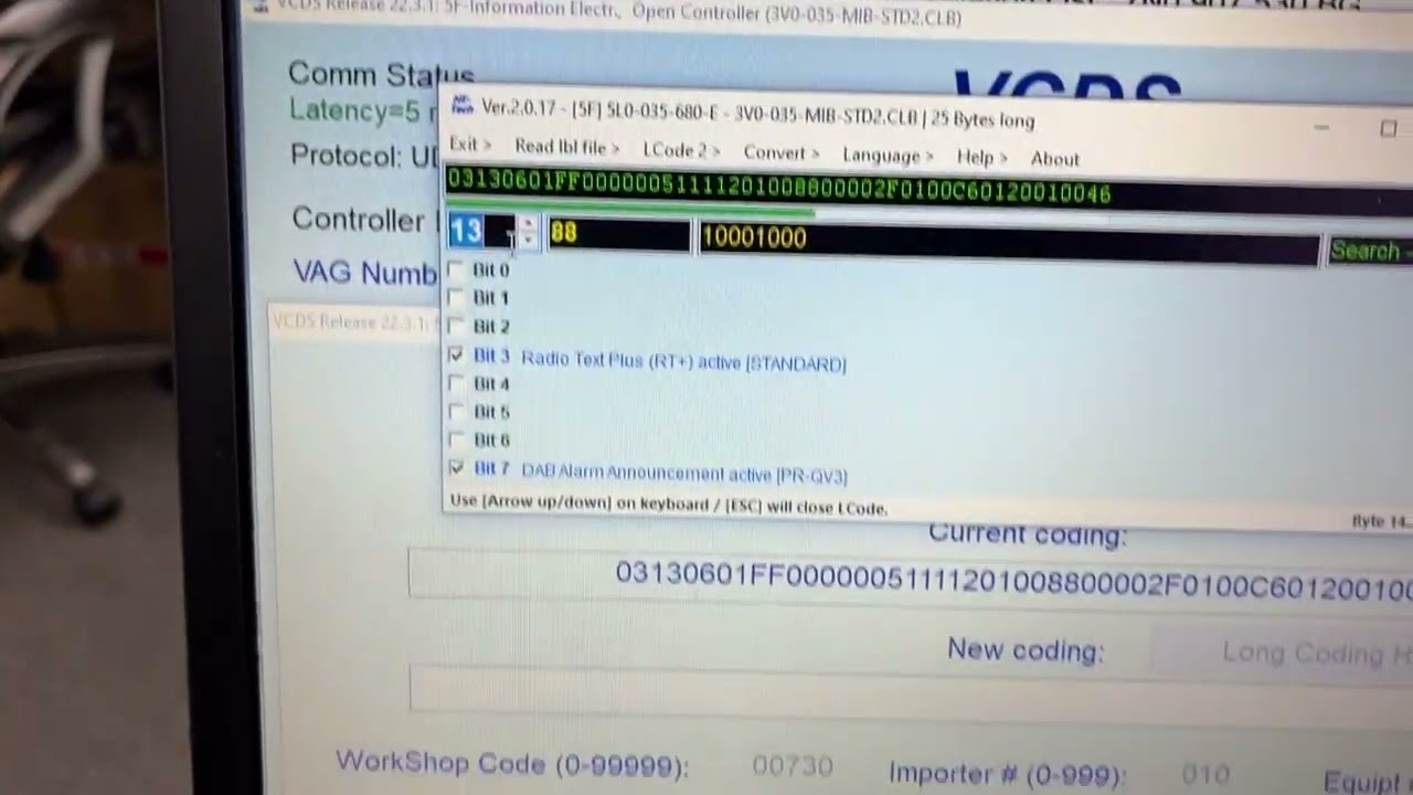 App-enabled USB port coding via VCDS