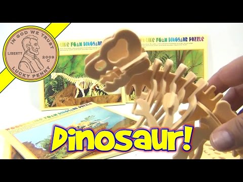 Wooden-Like Foam Dinosaur Puzzles - Triceratops, Pterodactyl, Brachiosaurus, Tyrannosaurus Video