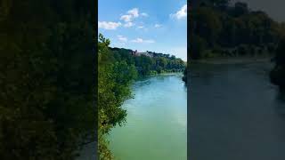 Beautiful Tiber River in Rome, Italy  #shorts #naturesgems  #greentrees #nature #travel #rome