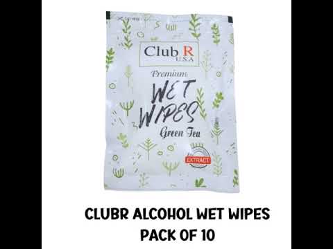 ClubR Alcohol Wet Wipes Pack Of 10