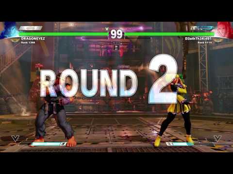 STREET FIGHTER V DRAGONEYEZ Ryu vs D3athth3kid91 Karin 2nd fight