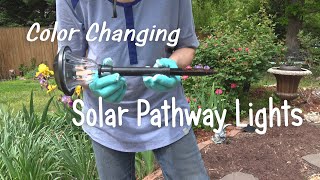 Solar Pathway Lights💥LED Color Changing Garden Lights👈