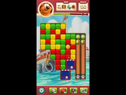 Toon Blast Level 8234 - NO BOOSTERS 🐻🐺🐱 | SKILLGAMING ✔️