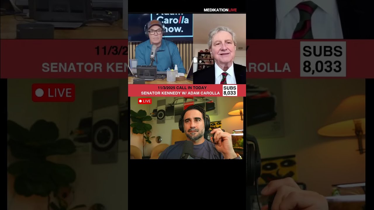🔴 Senator Kennedy with Adam Carolla - Medi is LIVE