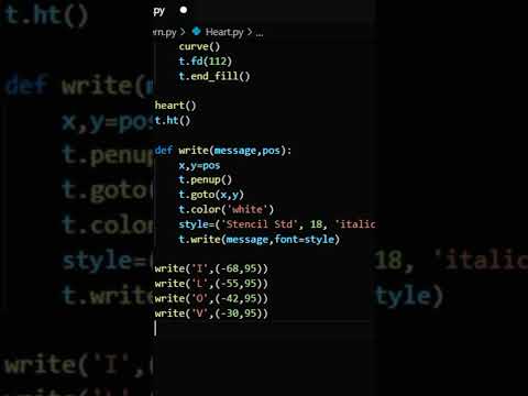 Python Turtle Love Heart Tutorial