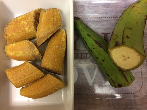 How to boil green plantain