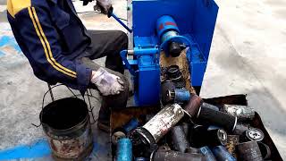 Waste oil filter dismantling and recycling