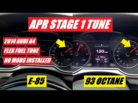 2014 AUDI A4 B8.5 w/Stage 1 E85 APR Tune | 93 Octane vs E-85 Comparison