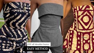 How to Cut & Sew an Off Shoulder Bustier | Easy Method