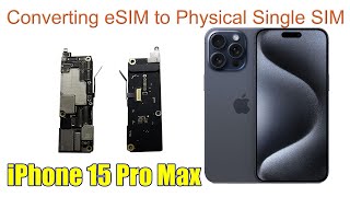 iPhone 15 Pro Max - Converting eSIM to Physical Single SIM #esim  #iphone15 #iphone15promax