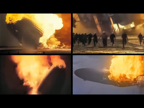 Hindenburg Disaster - 4 Different Rare Angles // HD Colorization