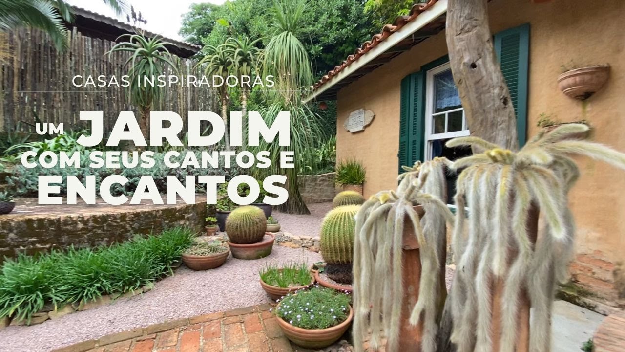JARDIM COM DIVERSIDADE DE PLANTAS, CANTINHOS PARA CURTIR A QUALQUER MOMENTO E MUITO SIGNIFICADO
