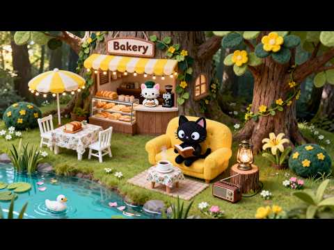 A cozy day at the forest café 🐱☕ Jazzy Lofi for Study, Focus & Relax