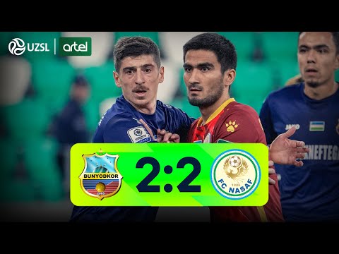 Superliga 24-tur. Bunyodkor - Nasaf bahsida kiritilgan gollar va xavfli vaziyatlar (Highlights)