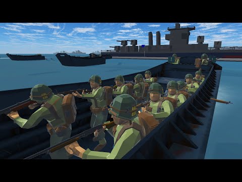 HUGE American BEACH LANDING Under Fire! - Ravenfield: Battle Simulator D-Day
