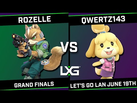 LXG Let's Go LAN June 19th - GRAND FINALS - Rozelle (Marth/Fox) vs qwertz143 (Isabelle)